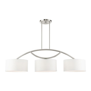 Meridian - 3 Light Linear Chandelier in Modern Style - 14 Inches wide by 21.5 Inches high - 1012156