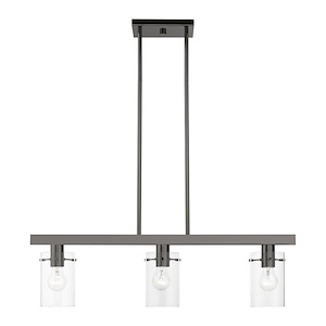 Munich - 3 Light Linear Chandelier In Contemporary Style-14.5 Inches Tall and 4.5 Inches Wide - 1219934