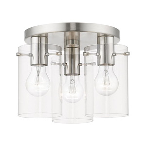 Munich - 3 Light Flush Mount In Contemporary Style-7.5 Inches Tall and 11 Inches Wide - 1219880