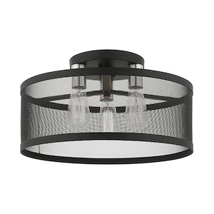Industro - 3 Light Semi-Flush Mount in Contemporary Style - 18 Inches wide by 10.25 Inches high - 939486