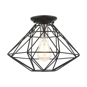 Paxten - 1 Light Flush Mount in Geometric Style - 13.5 Inches wide by 9.5 Inches high - 1012064