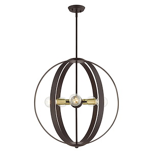 Modesto - 5 Light Chandelier in Industrial Style - 24 Inches wide by 28.75 Inches high - 1012186