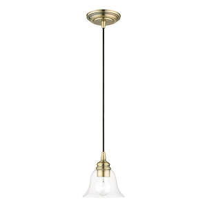 Moreland - 1 Light Pendant In Transitional Style-12.5 Inches Tall and 6.25 Inches Wide - 1220156