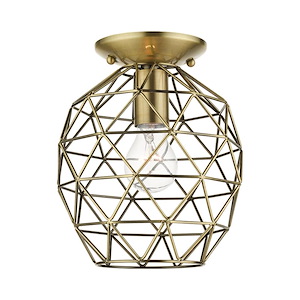 Paxten - 1 Light Flush Mount in Geometric Style - 8 Inches wide by 9.25 Inches high - 1012068