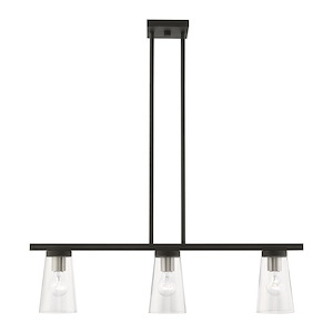 Cityview - 3 Light Linear Chandelier In Contemporary Style-14.25 Inches Tall and 4.75 Inches Wide - 1219938