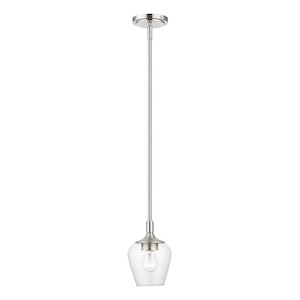 Willow - 1 Light Pendant In Transitional Style-16.5 Inches Tall and 5.75 Inches Wide - 1219921