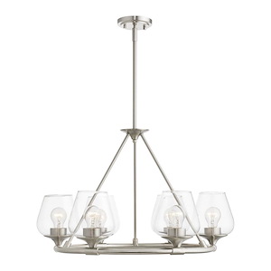 Willow - 6 Light Chandelier In Transitional Style-18.75 Inches Tall and 26 Inches Wide - 1219941