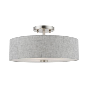 Dakota - 3 Light Semi-Flush Mount In Transitional Style-7.5 Inches Tall and 15 Inches Wide - 1219912