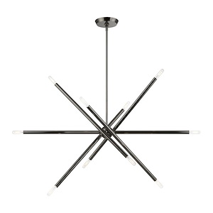 Soho - 10 Light Linear Chandelier In Modern Style-24 Inches Tall and 12 Inches Wide - 1220274