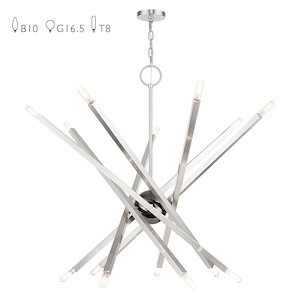 Monaco - 14 Light Extra Large Foyer Chandelier-34 Inches Tall and 40 Inches Wide - 1337547