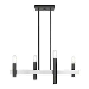 Helsinki - 4 Light Chandelier in Mid Century Modern Style - 8.25 Inches wide by 24 Inches high - 939481