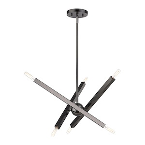Monaco - 6 Light Chandelier In Modern Style-19.75 Inches Tall and 18 Inches Wide - 1292378