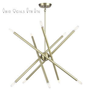 Soho - 10 Light Chandelier-26 Inches Tall and 28 Inches Wide - 1337552