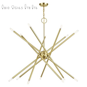 Soho - 14 Light Extra Large Foyer Chandelier-39 Inches Tall and 40 Inches Wide - 1337554