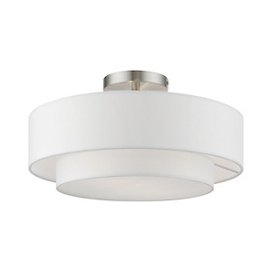 Meridian - 2 Light Semi-Flush Mount In Timeless Style-7.75 Inches Tall and 15 Inches Wide - 1220275