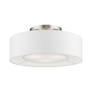 Gilmore - 3 Light Semi-Flush Mount In Timeless Style-7.75 Inches Tall and 17 Inches Wide - 1220039
