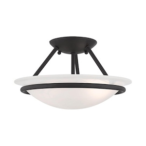 Newburgh - 2 Light Semi-Flush Mount in Modern Style - 12 Inches wide by 7 Inches high - 1029746
