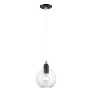 Downtown - 1 Light Sphere Pendant In Industrial Style-16.25 Inches Tall and 8 Inches Wide - 1219953