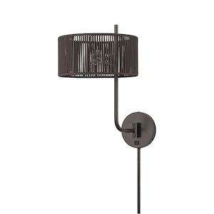Acordia - 1 Light Swing Arm Wall Sconce-19 Inch Tall and 12 Inch Wide - 1391786