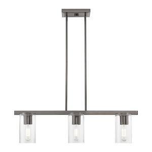 Clarion - 3 Light Linear Chandelier In Contemporary Style-14.75 Inches Tall and 4.5 Inches Wide - 1219931