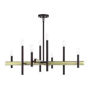Denmark - 8 Light Large Chandelier-21.5 Inches Tall and 36 Inches Wide - 1337558