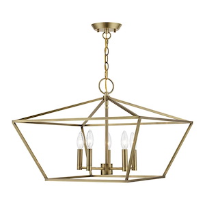Devone - 5 Light Chandelier In Transitional Style-16.75 Inches Tall and 22 Inches Wide - 1220302