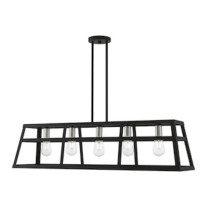Schofield - 5 Light Linear Chandelier In Transitional Style-17 Inches Tall and 10 Inches Wide - 1220047