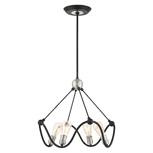 Archer - 4 Light Chandelier in Contemporary Style - 22 Inches wide by 27 Inches high - 1011977