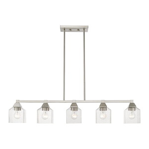 Aragon - 5 Light Linear Chandelier In Architectural Style-14.25 Inches Tall and 4.75 Inches Wide - 1220194