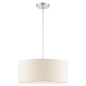 Meadow - 3 Light Drum Pendant in Minimalist Style - 18 Inches wide by 12 Inches high - 1012140