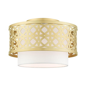 Calinda - 1 Light Semi-Flush Mount in Glam Style - 12 Inches wide by 7.75 Inches high - 1012016