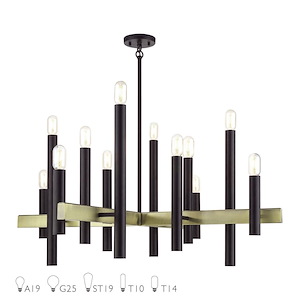 Helsinki - 12 Light Extra Large Chandelier-36 Inches Tall and 44 Inches Wide - 1337561