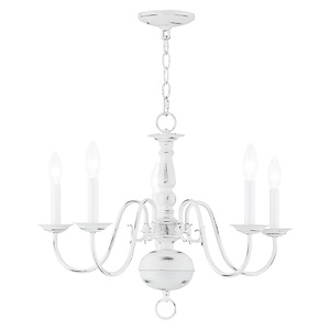 Williamsburgh - 5 Light Chandelier in Traditional Style - 24 Inches wide by 18 Inches high - 189974