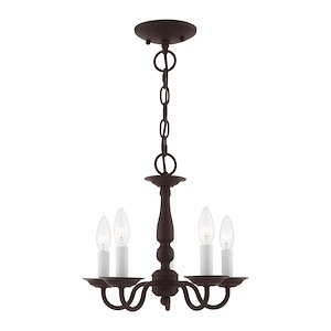 Williamsburgh - 5 Light Convertible Mini Chandelier in Traditional Style - 13 Inches wide by 11 Inches high - 1029752