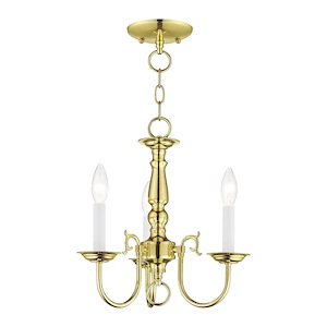 Williamsburgh - 3 Light Mini Chandelier in Traditional Style - 14 Inches wide by 14 Inches high - 189970