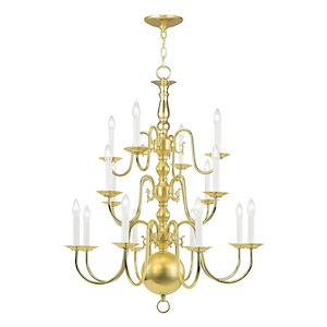 Williamsburgh - 16 Light Chandelier in Traditional Style - 27 Inches wide by 33 Inches high - 189969