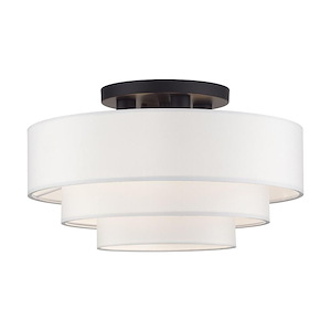 Manorwood - 4 Light Semi-Flush Mount-12.25 Inches Tall and 21 Inches Wide - 1337567