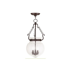 Everett - 3 Light Pendant in Traditional Style - 12 Inches wide by 23.75 Inches high - 443846