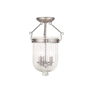 Coventry - 3 Light Semi-Flush Mount in Traditional Style - 12 Inches wide by 17 Inches high - 443957