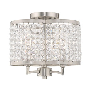 Grammercy - 3 Light Semi-Flush Mount in New Traditional Style - 12 Inches wide by 11 Inches high - 443917