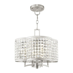 Grammercy - 4 Light Convertible Mini Chandelier in New Traditional Style - 14 Inches wide by 13.5 Inches high - 443916