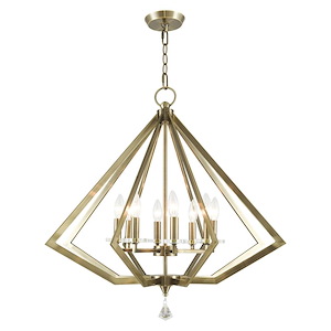 Diamond - 8 Light Chandelier in Mid Century Modern Style - 28 Inches wide by 28 Inches high - 443905