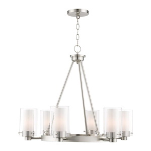 Manhattan - 6 Light Chandelier in Contemporary Style - 25.75 Inches wide by 22 Inches high - 443903