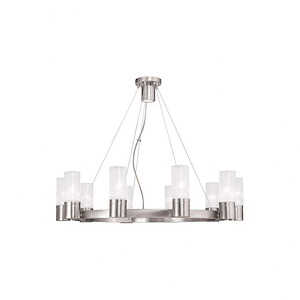Midtown - 10 Light Chandelier In Contemporary Style-20 Inches Tall and 30 Inches Wide - 444015