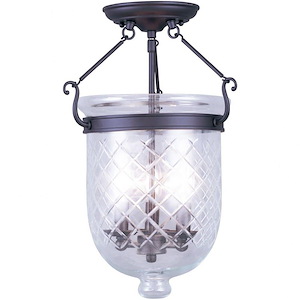 Jefferson - Three Light Flush Mount - 12 Inches wide by 17 Inches high - 490418