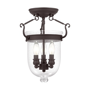 Jefferson - 3 Light Flush Mount in Traditional Style - 10 Inches wide by 14 Inches high - 1220070