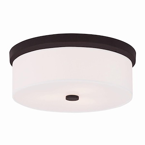 Meridian - 3 Light Flush Mount in Modern Style - 15 Inches wide by 5.5 Inches high - 443993