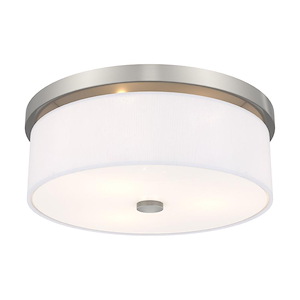 Meridian - 3 Light Flush Mount in Modern Style - 15 Inches wide by 5.5 Inches high - 443993