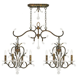 Serafina - 6 Light Chandelier in French Country Style - 28 Inches wide by 26 Inches high - 443980