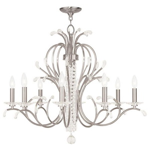 Serafina - 8 Light Linear Chandelier-29 Inches Tall and 20 Inches Wide - 443979